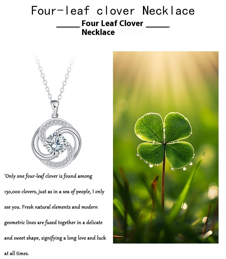 Personalized Design Ethereal Clover Clover Necklace