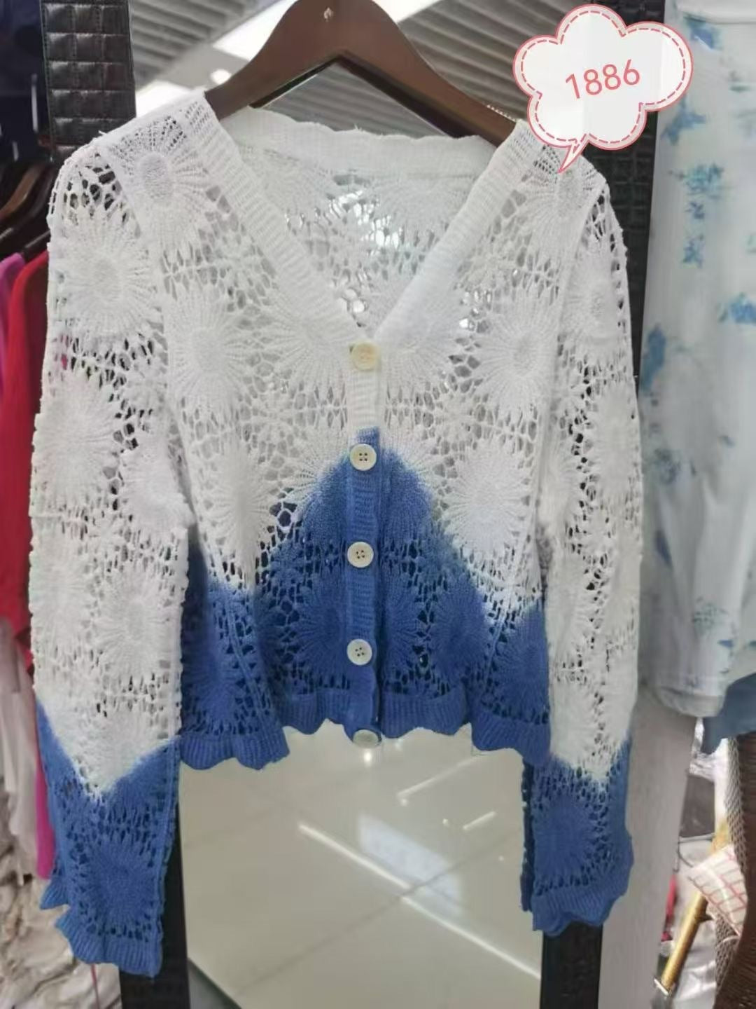 Ethnic Style Handmade Tie-dyed Loose Small Outerwear Top