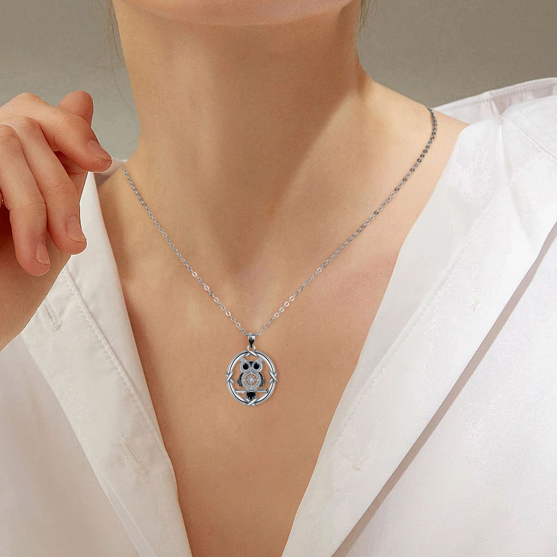 Owl Necklace For Women Light Luxury Minority High-grade European And American Style