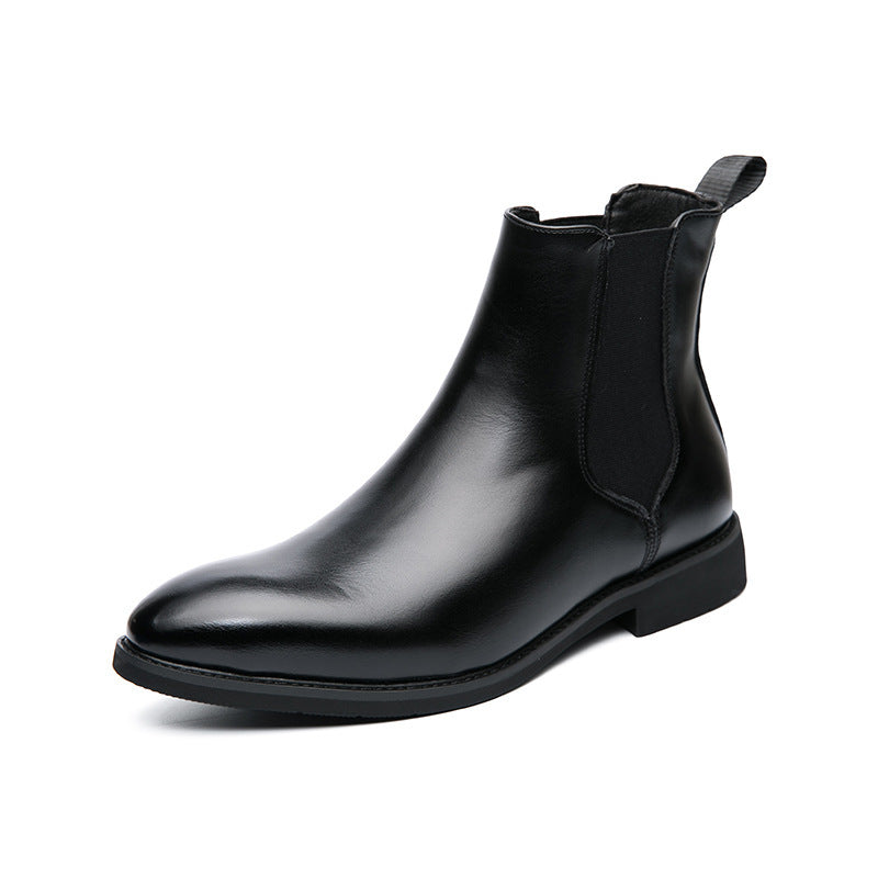 Autumn And Winter Fleece-lined Men's Plus Size Fashion Short Boots