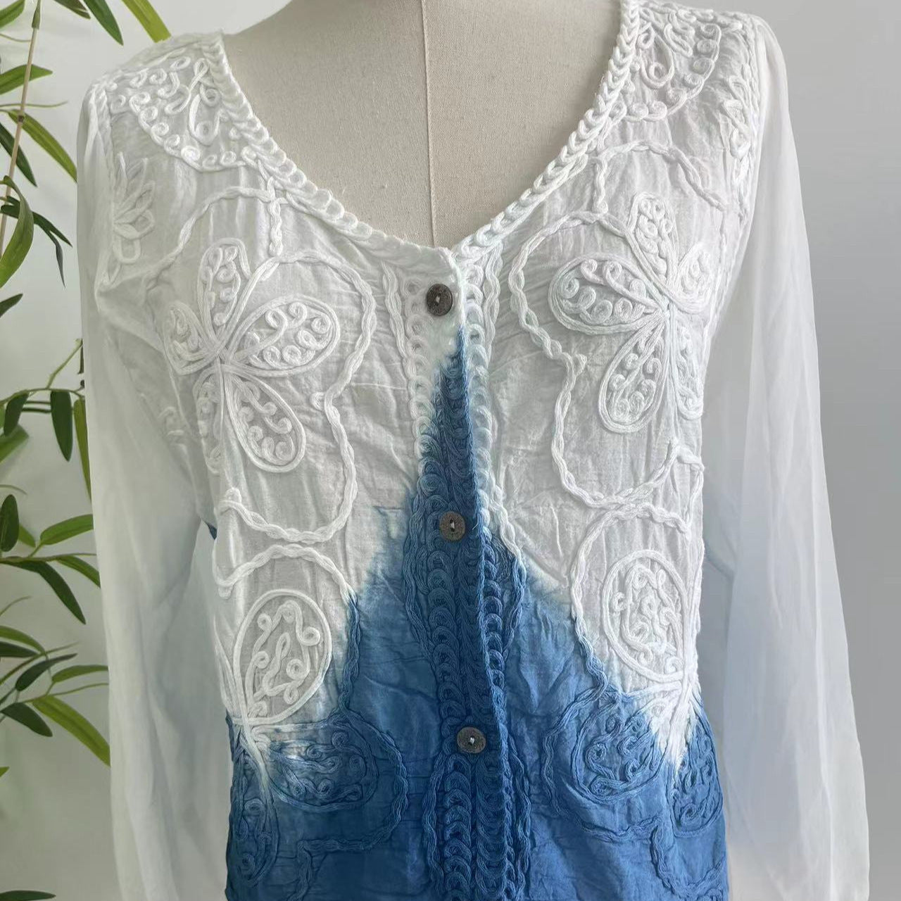 Ethnic Style Handmade Tie-dyed Loose Small Outerwear Top