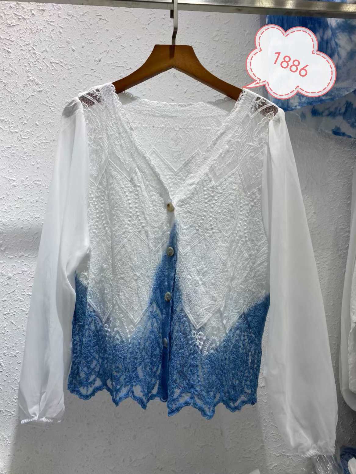 Ethnic Style Handmade Tie-dyed Loose Small Outerwear Top