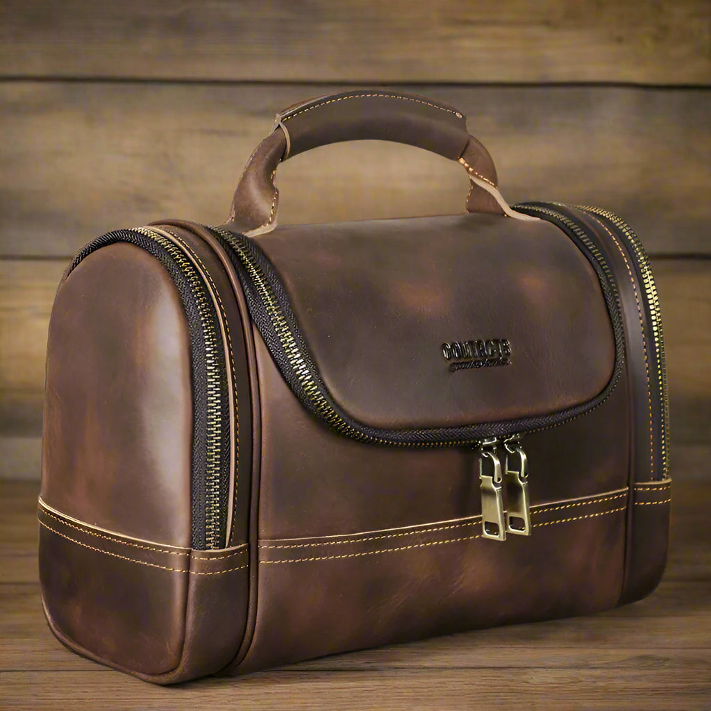 Vintage Cowhide Multi-Training Bag Portable Pouch