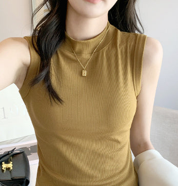 Round-neck Thread Sleeveless Fiber Covering Supernumerary Breast Vest Sling