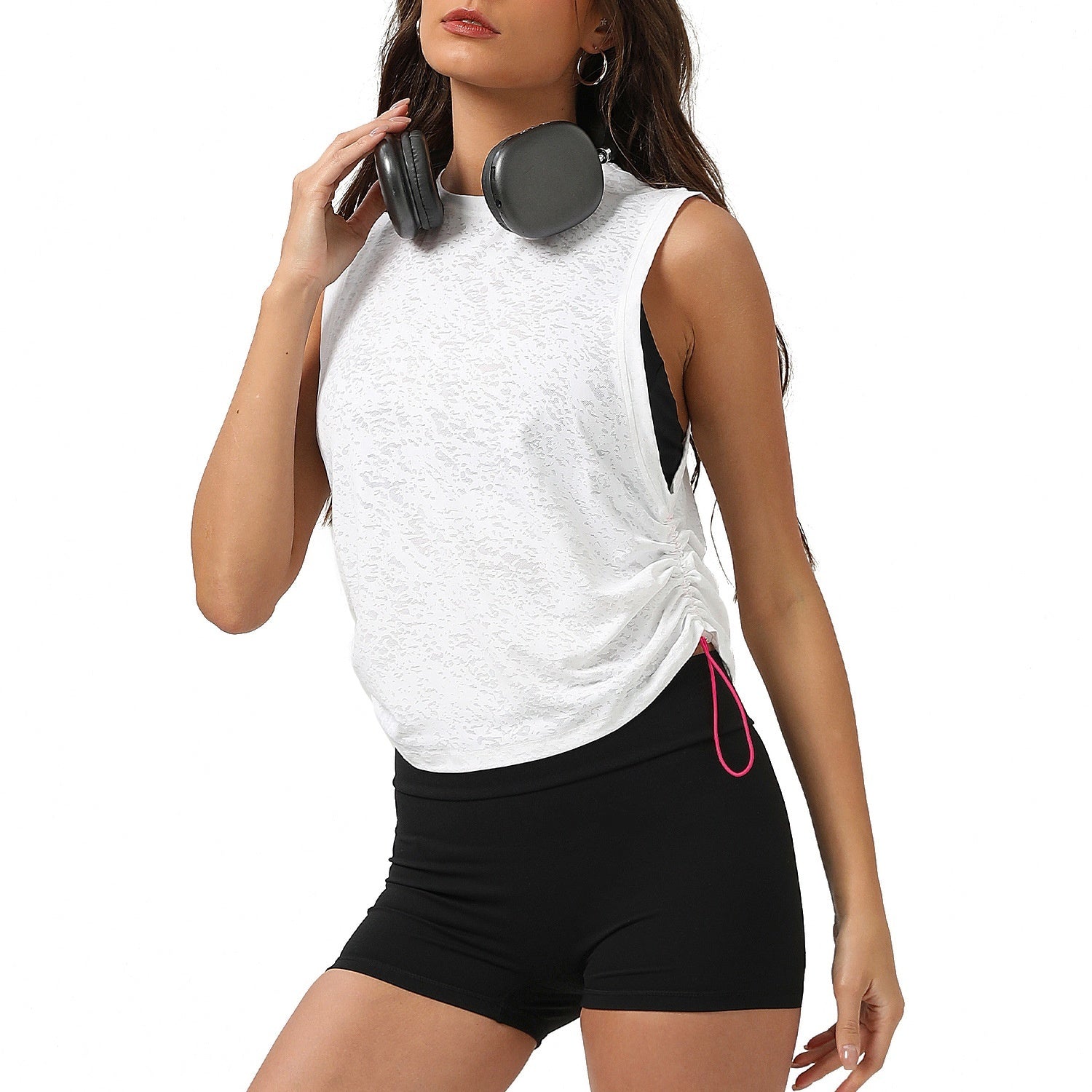 New Jacquard Sports Vest For Women Sleeveless Blouse Breathable