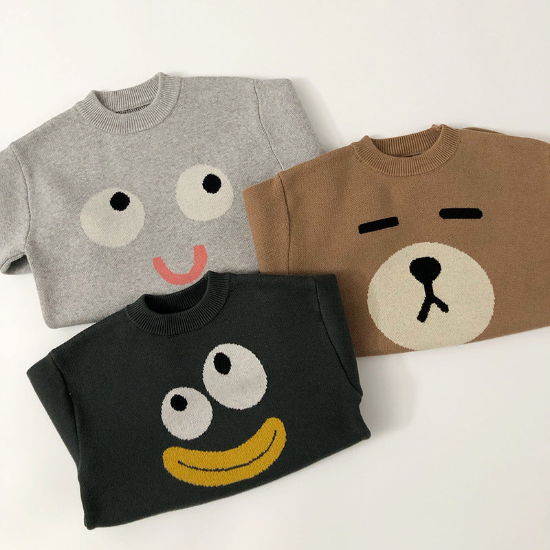 Kids' Sweater Autumn And Winter Western Style Cotton Pullover Sweater