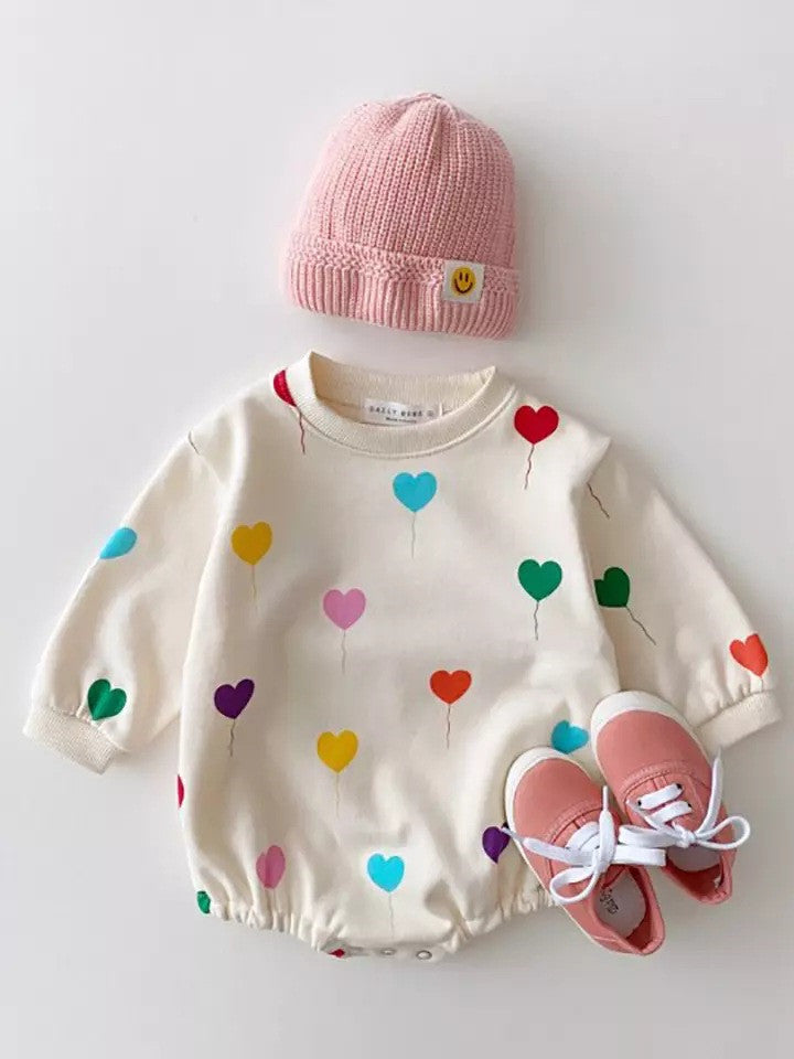 Baby Wrapping Clothes Korean Style Love Print Romper