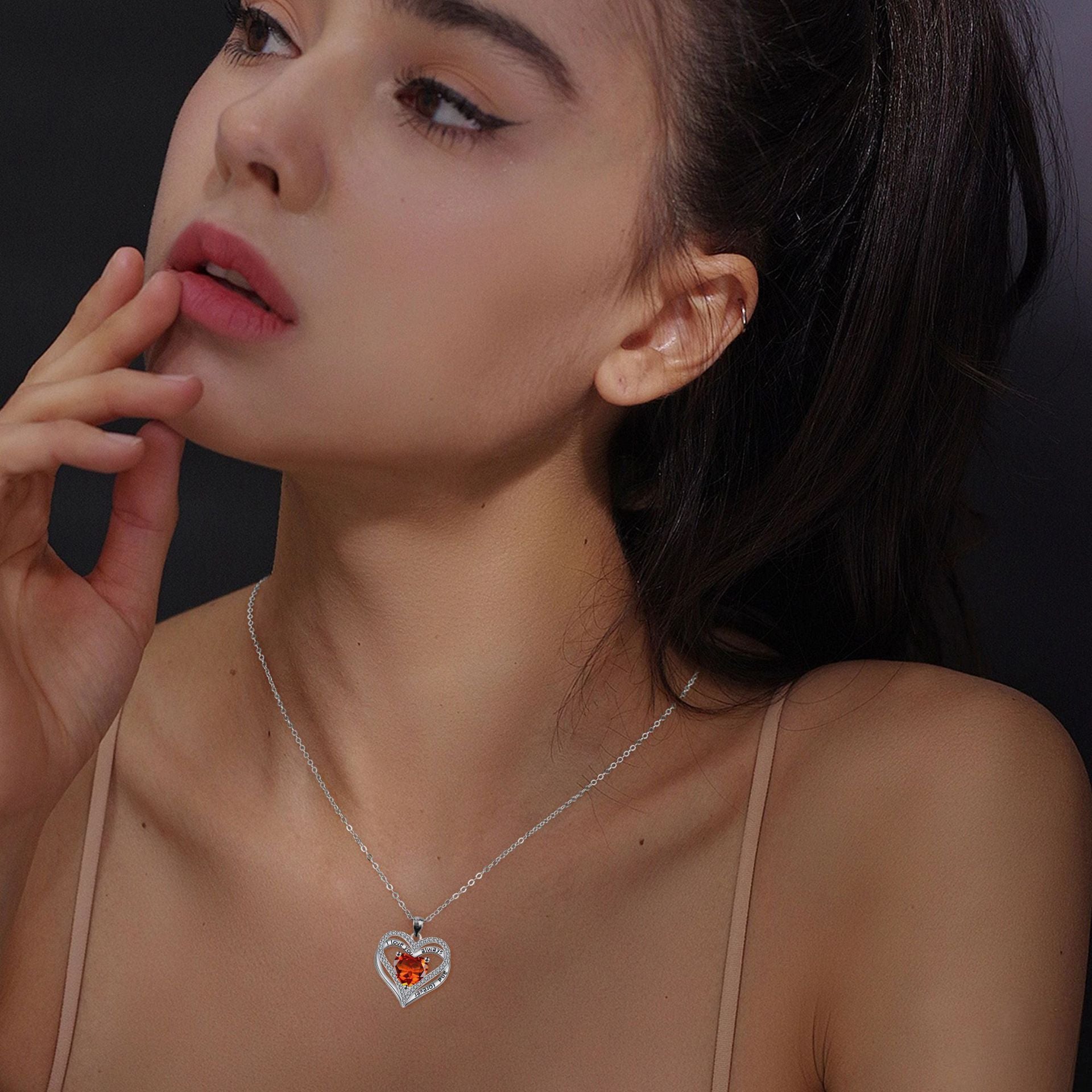 Eternal Love Doppel Herz Elegant Necklace For Women
