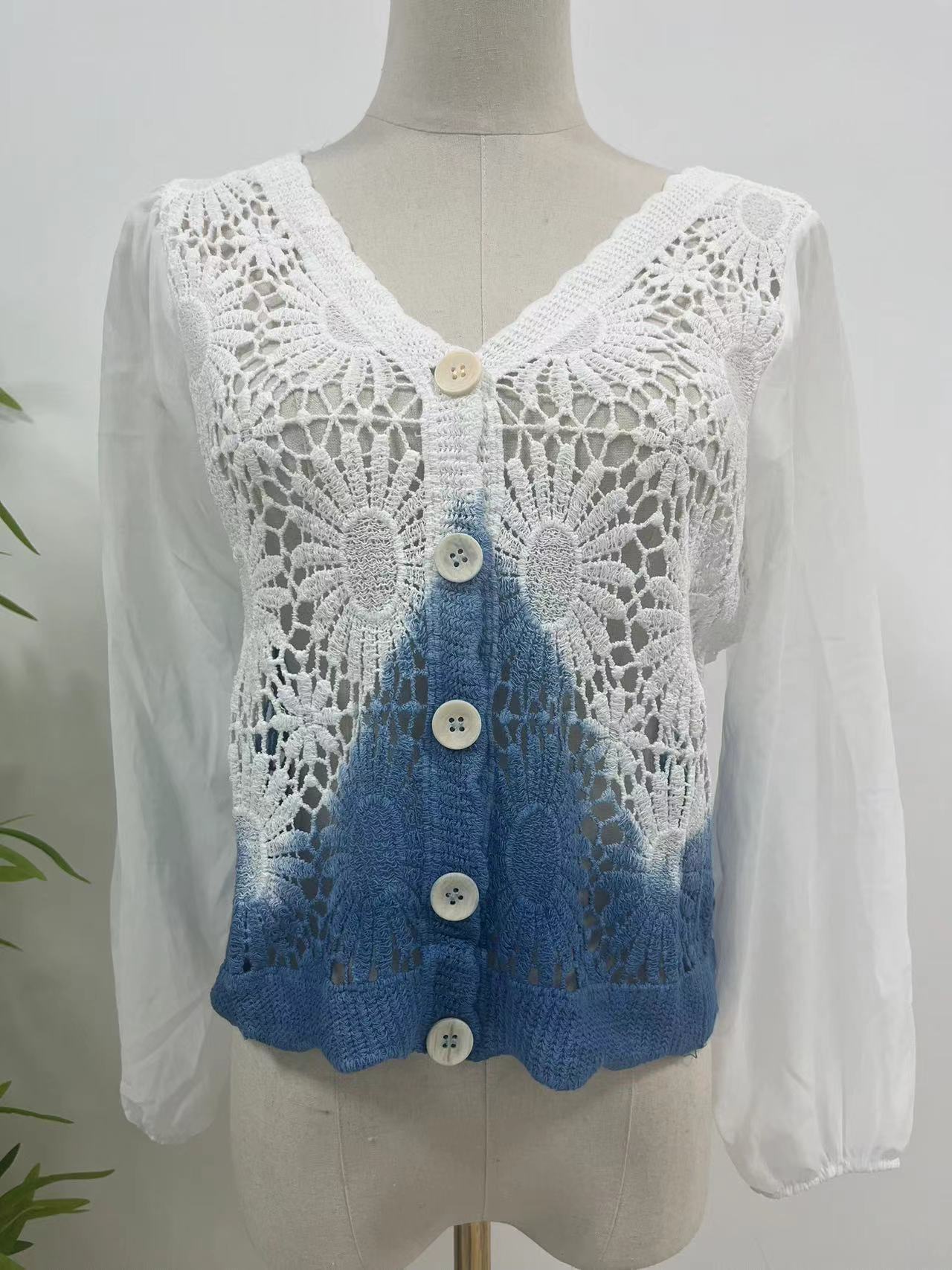 Ethnic Style Handmade Tie-dyed Loose Small Outerwear Top