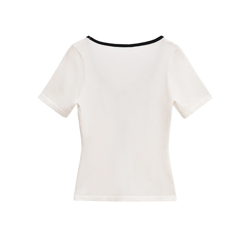 European And American Style Loose Pullover Women's Design Sense Niche Temperament T-shirt