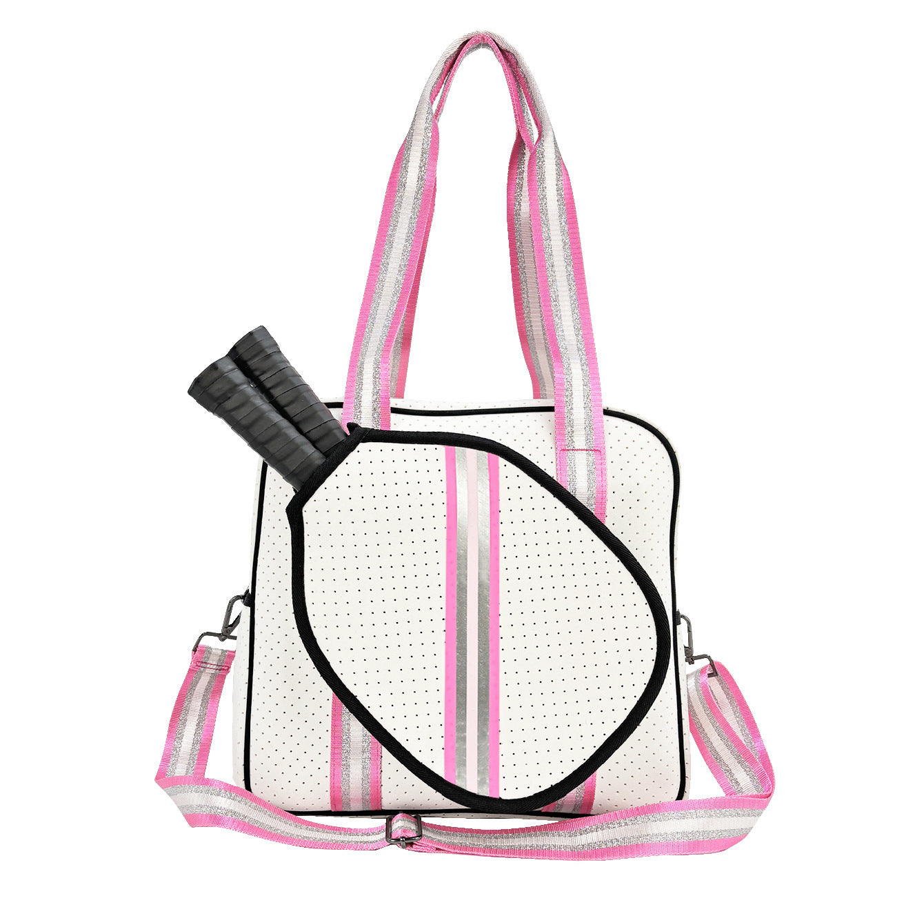 Striped Outdoor Neoprene Travel Portable Crossbody Shoulder Tennis Pack