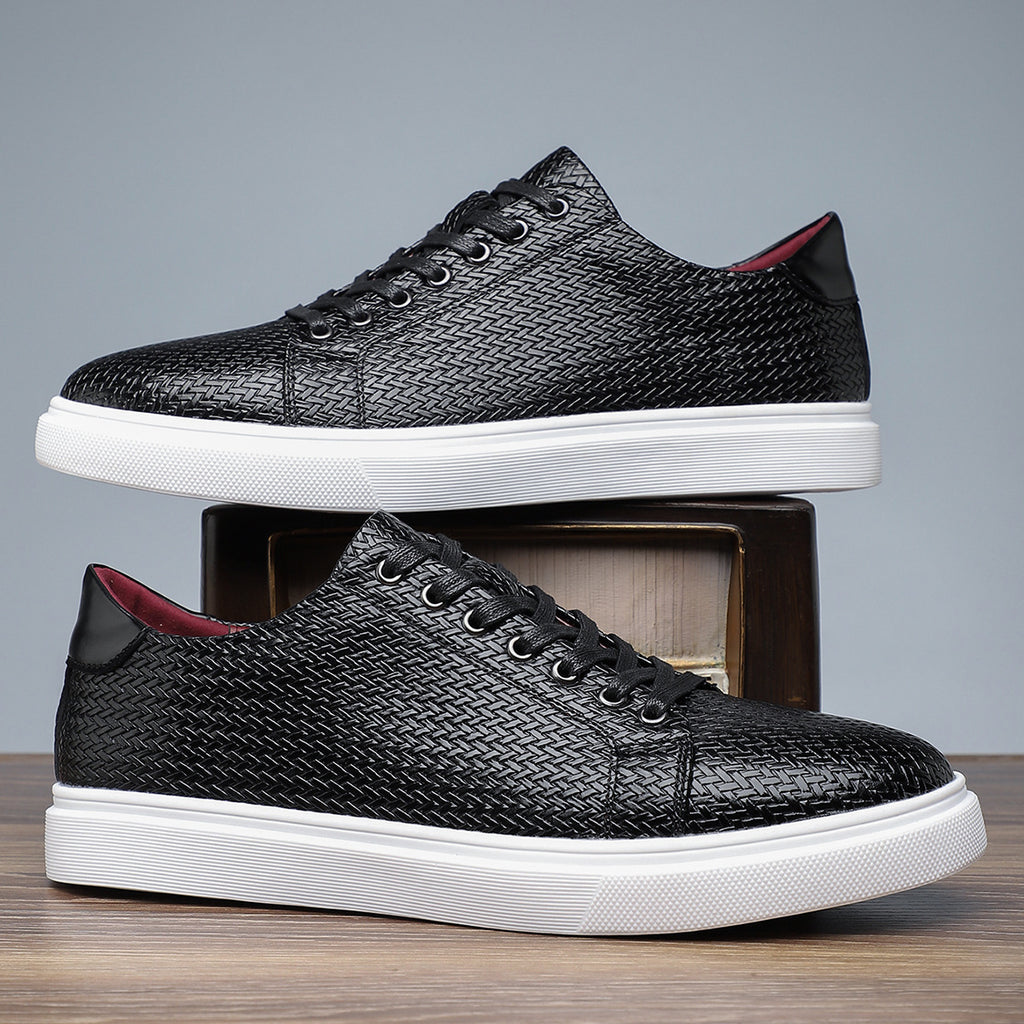 British Style Comfortable Breathable Men's Leather Shoes Low-top Flat Business