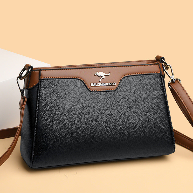 One Shoulder Soft Leather Small Square Stitching Women's Cross-body Bag