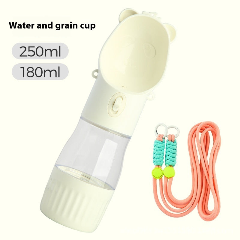 2 In 1 Portable Dog Water Bottle For Small Big Dogs Cat Outdoor