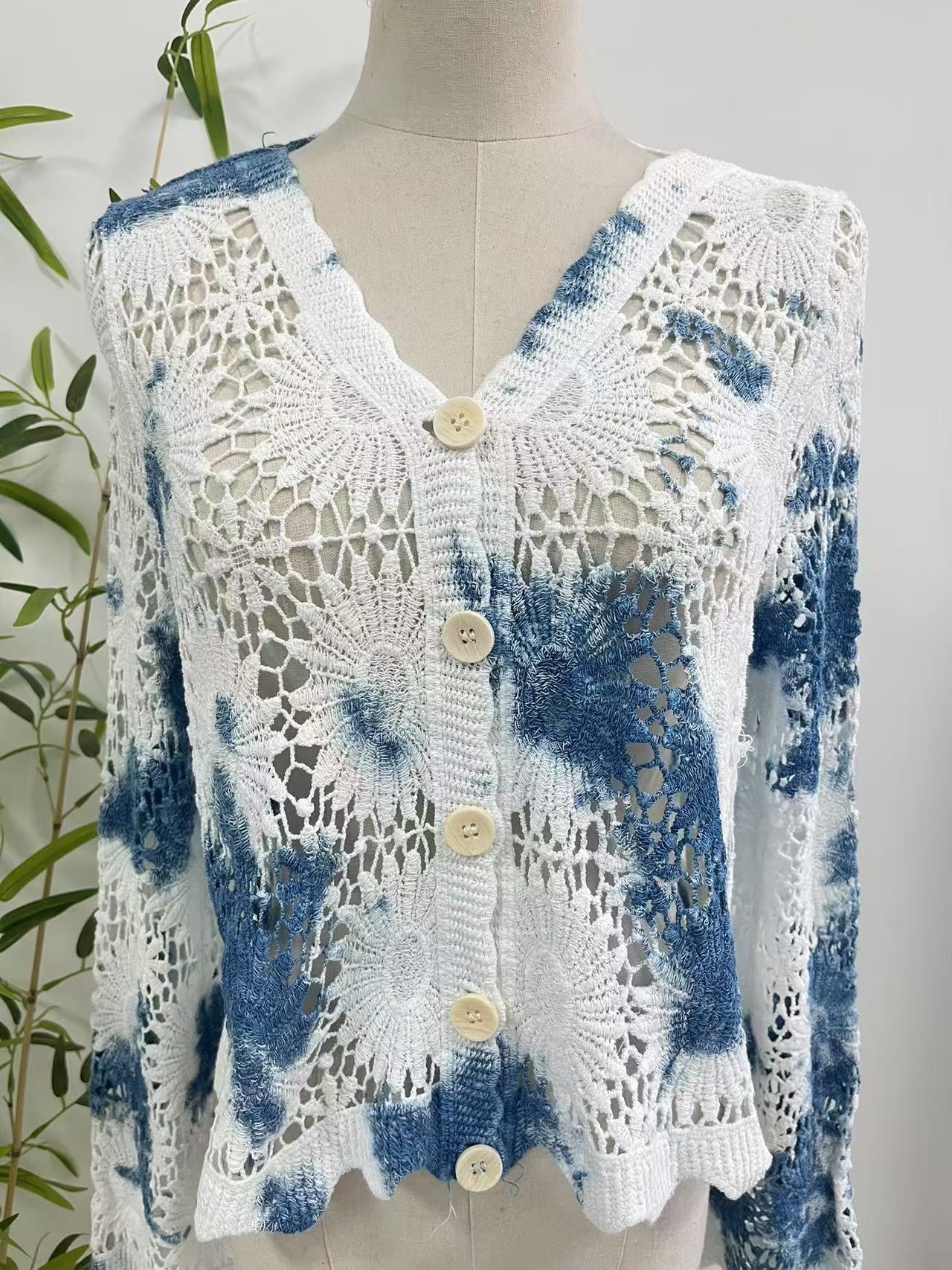 Ethnic Style Handmade Tie-dyed Loose Small Outerwear Top