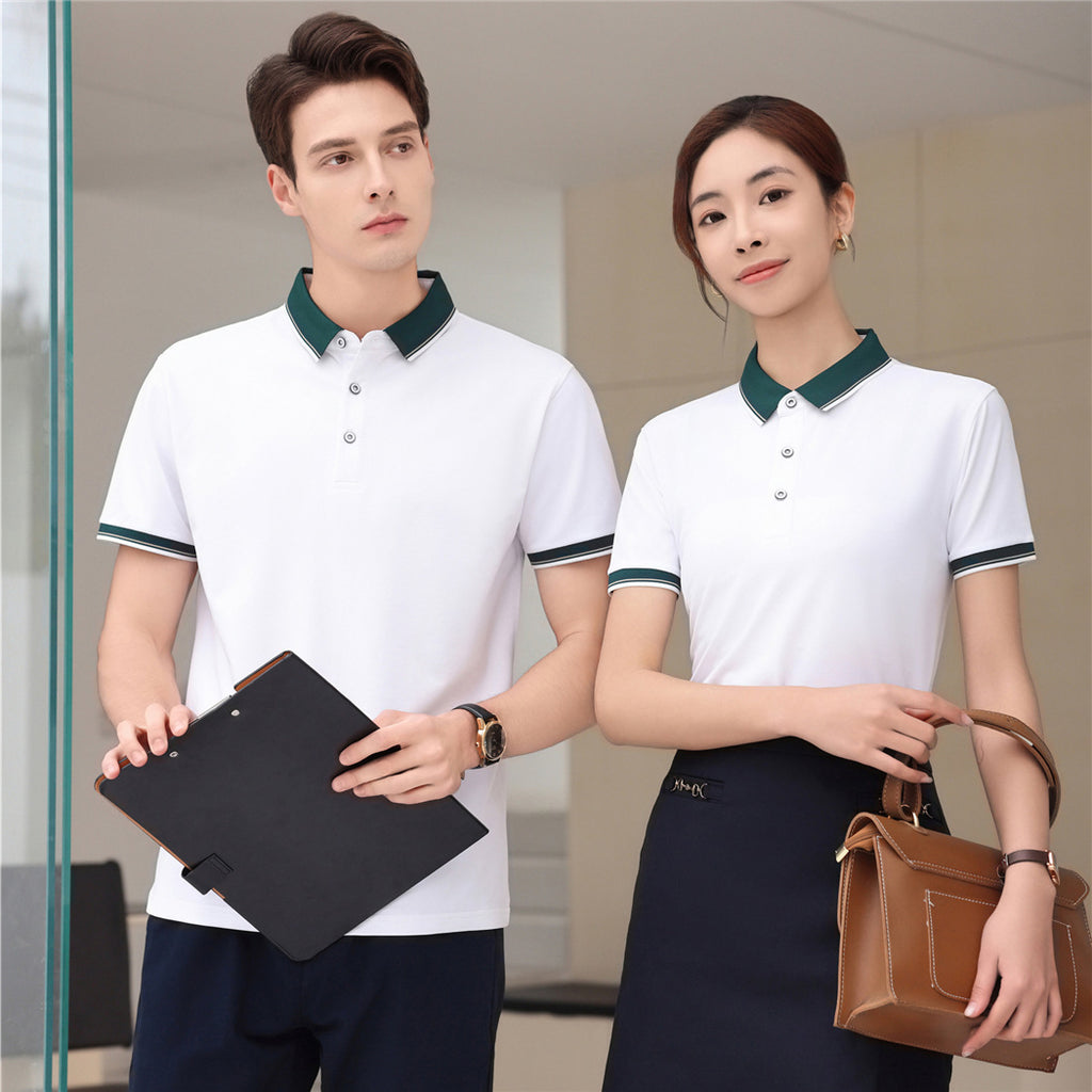 185g Elastic Fiber Di Skin Cotton Polo Shirt Color Matching