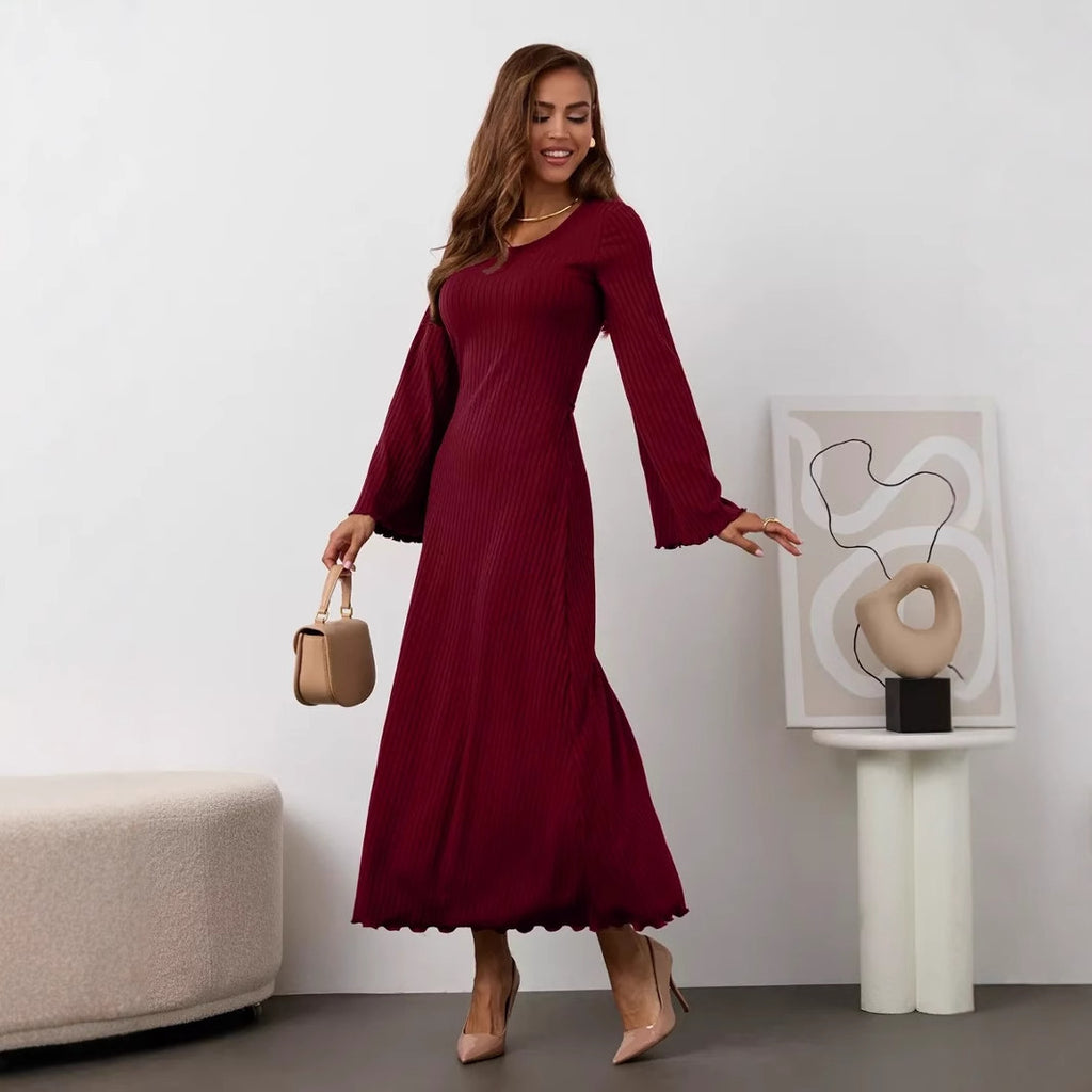 Fashion Statement Lace Up Long Sleeve Dress Women