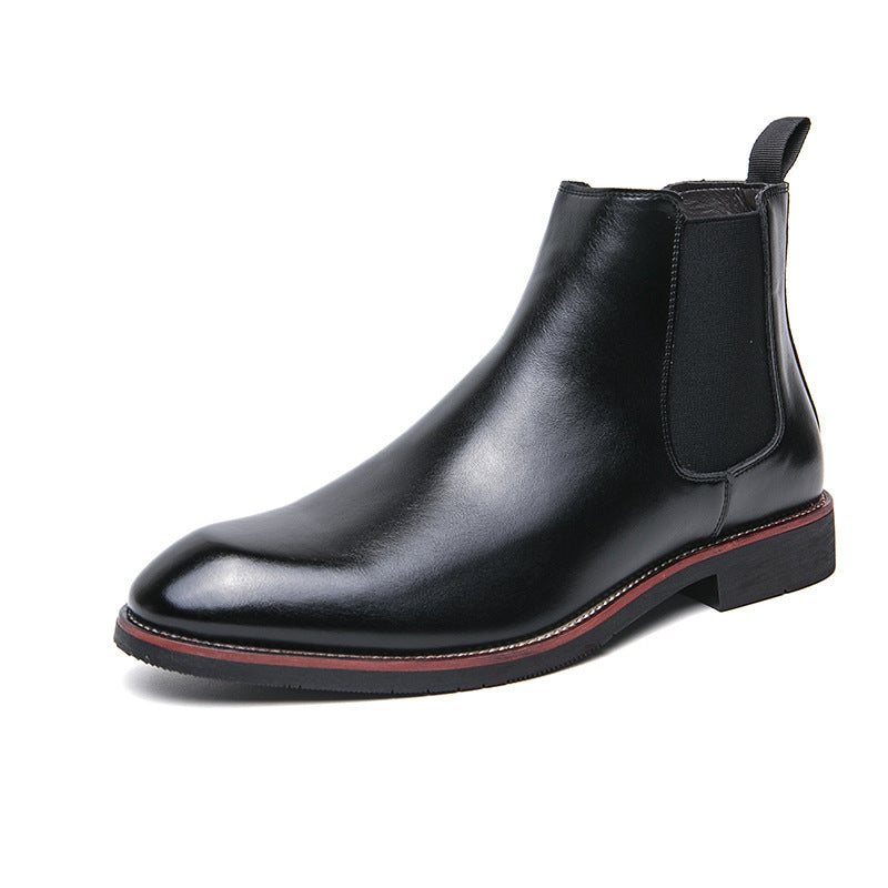 Autumn And Winter Fleece-lined Men's Plus Size Fashion Short Boots