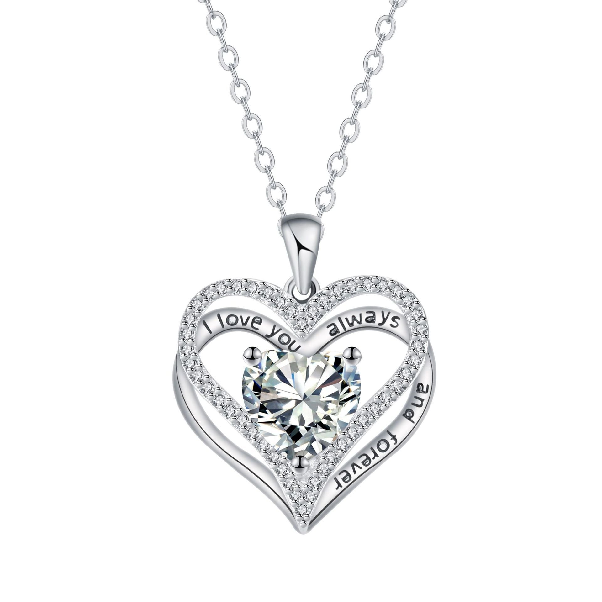 Eternal Love Doppel Herz Elegant Necklace For Women